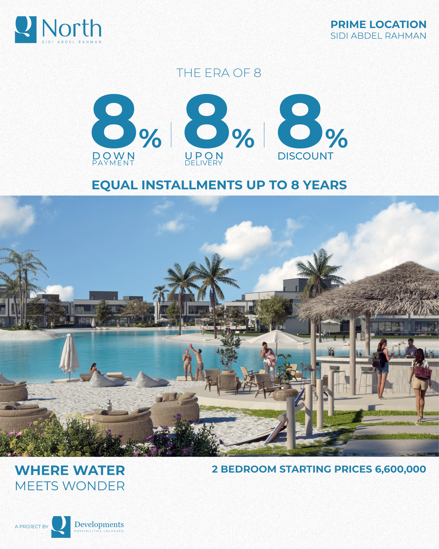 امتلك وحدتك مفروشه بالكامل بالتشطيب الكيلو 136، في في قلب سيدي عبد الرحمن